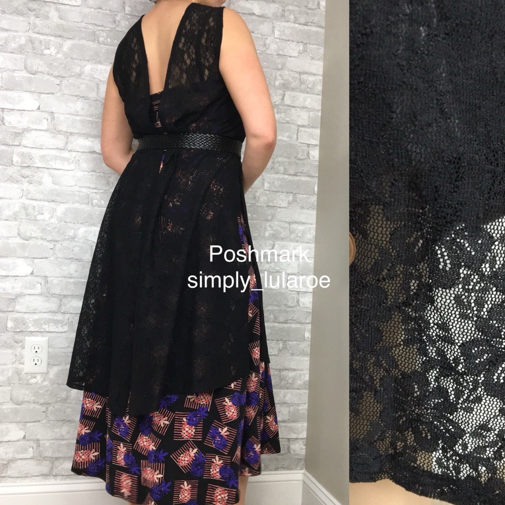 LuLaRoe Black Lace Joy Vest